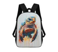 sinyumoney Colorful Sea Turtle Painting Mochilas Para Niños Mochila Escolar Mochila Escolar Impresa En 3D Para Niños Estudiantes De Primaria Y Secundaria 17inch