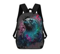sinyumoney Colorful Seal Art Print Mochilas Infantiles Mochila Escolar Impresa En 3D Para Niños Mochilas De Viaje Bolsas Para Libros Para Niños 17inch Mochila Escolar