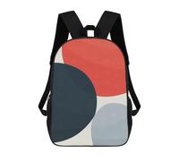 sinyumoney Colorful Shapes A4 Mochila, Mochila Escolar Impresa En 3D, Bolsa Para El Almuerzo Escolar, Mochila De Viaje, Mochila Para Amigos, Mochila Escolar Para Niñas Y Niños 17inch