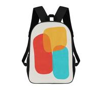 sinyumoney Colorful Shapes A8 Mochila, Mochila Infantil, Mochila Escolar Para Estudiantes, Mochila Para Libros, Mochila Escolar Impresa En 3D Para Niños Y Niñas 17inch