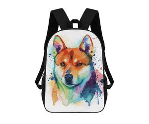 sinyumoney Colorful Shiba Inu Dog Art Mochilas Escolares, Mochilas Para Portátil, Mochilas Para Camping, Aventuras Al Aire Libre Y Viajes Diarios 17inch