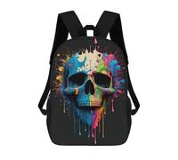 sinyumoney Colorful Skull Art Print-7 Mochila Escolar Resistente Al Agua Para Ordenador Portátil Para La Escuela/trabajo/viajes 17inch