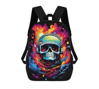 sinyumoney Colorful Skull Art Print Mochila De Negocios Para Portátil, Mochila Unisex Informal Para Niñas, Niños Y Adolescentes 17inch