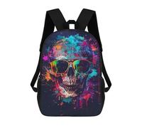sinyumoney Colorful Skull Sunglasses Art Print Mochilas Para Niños 17inch Mochila Escolar Mochila Escolar Impresa En 3D Para Niños De Primaria Y Secundaria
