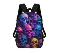 sinyumoney Colorful Skulls Collection Mochila, Mochila Escolar Impresa En 3D, Bolsa Para El Almuerzo Escolar, Mochila De Viaje, Mochila Para Amigos, Mochila Escolar Para Niñas Y Niños 17inch
