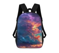 sinyumoney Colorful Sky Sunset Mochila Escolar Infantil De 17 Pulgadas, Mochila Escolar Impresa En 3D Para Niños De Primaria Y Secundaria