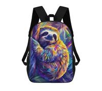 sinyumoney Colorful Sloth in Jungle Mochila Escolar De Moda Para Material Escolar, Mochila Impermeable Informal Para Niños/niñas/adolescentes 17inch