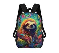 sinyumoney Colorful Sloth in Nature Mochila Escolar Impresa En 3D Para Niños, Mochila Escolar, Mochilas De Viaje, Bolso Informal De Moda Para Niños Y Estudiantes 17inch