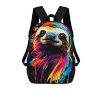 sinyumoney Colorful Sloth Portrait Mochila Escolar Infantil Impresa En 3D Para Niños, Mochilas De Viaje, Bolsas Para Libros, Mochila Escolar Infantil 17inch
