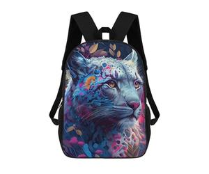 sinyumoney Colorful Snow Leopard Mochila Escolar Grande Resistente Al Agua Para Portátil Para Niñas, Niños Y Adolescentes 17inch