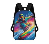 sinyumoney Colorful Snowboarder Action Mochilas Escolares, De Viaje Y Universitarias Para Hombres, Mujeres Y Adolescentes 17inch