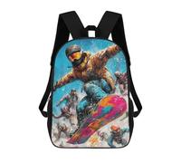 sinyumoney Colorful Snowboarding Action Mochila Escolar Para Ordenador Portátil Para La Escuela/trabajo/viajes: Perfecta Para Viajes, Trabajo Y Uso Diario 17inch