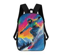 sinyumoney Colorful Snowboarding Adventure-1 Mochila Escolar Resistente Al Agua, Mochila De Viaje, Bolsa Para Computadora Para Hombres, Mujeres Y Adolescentes 17inch