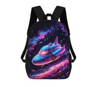 sinyumoney Colorful Spaceship Mochila, Mochila Escolar Impresa En 3D, Bolsa Para El Almuerzo Escolar, Mochila De Viaje, Mochila Para Amigos, Mochila Escolar Para Niñas Y Niños 17inch