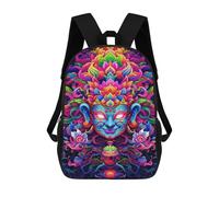 sinyumoney Colorful Spiritual Artwork-4 Mochila Escolar Infantil De 17 Pulgadas Con Estampado 3D De Películas De Anime Para Niños, Mochila De Viaje, Mochila Escolar Infantil