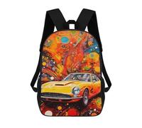 sinyumoney Colorful Sports Car Artwork Mochilas Impresas En 3D Para Niños 17inch Mochilas De Moda Informales Para El Día A Día, Bolsas De Viaje, Mochilas Informales Para Exteriores Para Niños Y Niñas