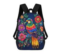 sinyumoney Colorful Stained Glass Bird Art 17inch Mochila Escolar Impresa En 3D Para Niños, Mochila Escolar Informal De Moda, Mochilas De Viaje Para Niños Y Estudiantes.