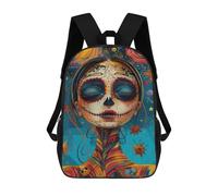 sinyumoney Colorful Sugar Skull Art Print Mochila Escolar Ligera Para Aeropuerto Y Universidad Para Estudiantes. Mochila Para La Escuela/trabajo/viajes 17inch