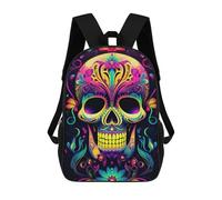 sinyumoney Colorful Sugar Skull Artwork-1 Mochila Escolar Grande Resistente Al Agua Para Portátil Para La Escuela/trabajo/viajes 17inch