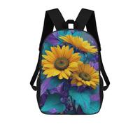sinyumoney Colorful Sunflowers Art Print Mochila Escolar Infantil De 17 Pulgadas Con Estampado 3D De Películas De Anime Para Niños, Mochila De Viaje, Mochila Escolar Infantil