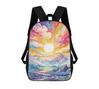 sinyumoney Colorful Sunset Landscape-2 Mochila Escolar Resistente Al Agua, Mochila De Viaje, Bolsa Para Computadora Para Hombres, Mujeres Y Adolescentes 17inch