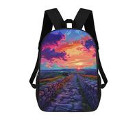 sinyumoney Colorful Sunset Pathway Mochila Escolar Para El Trabajo, Negocios, Universidad, Escuela Para Hombres/mujeres 17inch