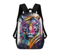 sinyumoney Colorful Tiger Animals Mochila Escolar Para Niños Mochila Escolar Impresa En 3D Mochila Escolar De Moda Para Niños De Primaria Y Secundaria 17inch