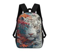 sinyumoney Colorful Tiger Art Print -1 Mochila Escolar Secundaria Informal Para Viajes, Mochilas Para La Escuela Secundaria, Para Acampar, Aventuras Al Aire Libre Y Viajes Diarios 17inch