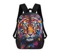 sinyumoney Colorful Tiger Art Print-21 Mochila Escolar, De Negocios, Para Portátil, Unisex, Informal, Para Adolescentes, Chicas, Chicos, Mujeres Y Hombres 17inch