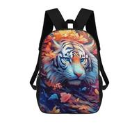 sinyumoney Colorful Tiger Artwork -2 Mochila Escolar Grande Resistente Al Agua Para Portátil Para Niñas Y Adolescentes 17inch