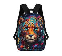 sinyumoney Colorful Tiger Headphones Artwork Mochilas Infantiles Mochila Escolar Impresa En 3D Para Niños Mochilas De Viaje Bolsas Para Libros Para Niños 17inch Mochila Escolar