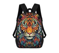 sinyumoney Colorful Tiger Illustration-1 Mochila Escolar Infantil De 17 Pulgadas Con Estampado 3D, Mochila Moderna Para Niños, Mochilas De Viaje, Bolsas Para Libros, Mochila Escolar Infantil