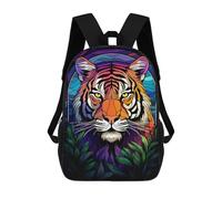 sinyumoney Colorful Tiger Mochila Infantil, Mochila Escolar De Gran Capacidad Para Estudiantes, Mochila Para Libros, Mochila Para Niños, Niñas, Adultos Y Adolescentes 17inch