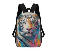 sinyumoney Colorful Tiger Painting Artwork-1 Mochilas Infantiles Impresas En 3D De 17 Pulgadas. Mochila Escolar Informal Impresa En 3D Para Niños De Primaria Y Secundaria.