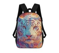 sinyumoney Colorful Tiger Painting Artwork Mochila Escolar Infantil Impresa En 3D Para Niños, Mochila De Viaje De Alta Capacidad, Mochilas Para Libros De 17 Pulgadas Para Niños
