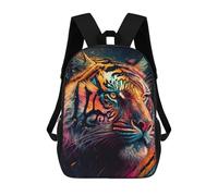 sinyumoney Colorful Tiger Portrait -21 Mochila Escolar Infantil Impresa En 3D Para Niños, Mochilas De Viaje, Bolsas Para Libros, Mochila Escolar Infantil 17inch