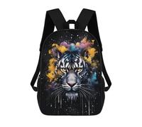 sinyumoney Colorful Tiger Portrait -23 Mochila Escolar Infantil Con Impresión 3D, Mochila Escolar Informal Para Niños De Primaria Y Secundaria 17inch