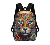 sinyumoney Colorful Tiger Portrait-42 Mochila Escolar Impresa En 3D Mochila Escolar De Moda Para Niños Mochilas Para Niños Estudiantes De Secundaria 17inch