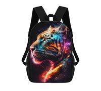 sinyumoney Colorful Tiger Portrait -5 Mochila Escolar Infantil Impresa En 3D Para Niños, Mochilas De Viaje, Bolsas Para Libros Para Niños Estudiantes De Primaria 17inch
