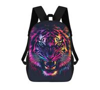 sinyumoney Colorful Tiger Portrait Art Print-2 Mochila Escolar Secundaria Informal Para Viajes, Mochilas Para La Escuela Secundaria, Para Acampar, Aventuras Al Aire Libre Y Viajes Diarios 17inch