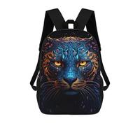 sinyumoney Colorful Tiger Portrait Artwork Mochila Escolar Grande Para Niños Para El Campus, Actividades Al Aire Libre, Viajes Y Deportes 17inch