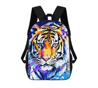 sinyumoney Colorful Tiger Portrait Mochilas Para Niños Y Estudiantes, Mochilas Escolares Impresas En 3D, Mochilas Para Estudiantes De Primaria Y Secundaria Para Niños Y Niñas 17inch