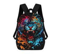 sinyumoney Colorful Tiger Roar Artwork -1 Mochila, Mochila Escolar Impresa En 3D, Bolsa Para El Almuerzo Escolar, Mochila De Viaje, Mochila Para Amigos, Mochila Escolar Para Niñas Y Niños 17inch