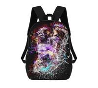 sinyumoney Colorful Tiger Splash Art Mochila Escolar Infantil, Mochilas Impresas En 3D, Mochilas Escolares De Moda Para Niños De Primaria Y Secundaria 17inch