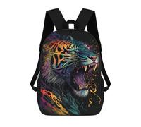 sinyumoney Colorful Tiger Wall Art Print Mochila Escolar Impresa En 3D 17inch Mochilas De Moda Para Niños, Mochilas Escolares Para Niños De Primaria Y Secundaria