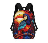 sinyumoney Colorful Toucan Artwork Mochilas Infantiles Impresas En 3D Para Niños, Mochilas Escolares De Moda, Mochilas De Viaje, Mochilas Escolares Para Niños De Primaria 17inch