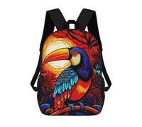 sinyumoney Colorful Toucan Branch Mochila Escolar, Mochila Infantil Para Niños Y Adolescentes, Regalos, Mochilas De Día Con Impresión 3D, Mochila Escolar, Mochila Para Libros 17inch