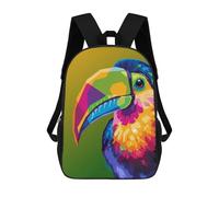 sinyumoney Colorful Toucan Portrait Mochila Infantil Para Niñas, Mochila Escolar 3D, Mochila Para Niños Pequeños, Mochila Informal De Día, Mochila Escolar De Moda 17inch