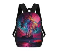 sinyumoney Colorful Tree in Fantasy Landscape -2 Mochilas Para Niños Mochila Escolar Mochila Escolar Impresa En 3D Para Niños Estudiantes De Primaria Y Secundaria 17inch