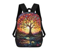 sinyumoney Colorful Tree of Life Artwork Mochila Escolar Ligera Mochila Escolar De Día Mochila Para Libros Para La Universidad Para Acampar Aventuras Al Aire Libre Y Viajes Diarios 17inch